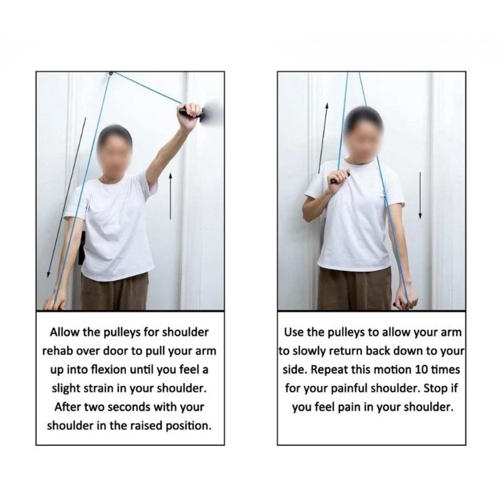 Shoulder Pulley for Physical Therapy, Pulleys Metal Bracket,Pulley Over the Door